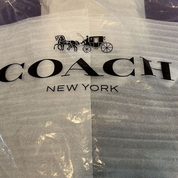 COACH NWT gorgeous black pebble leather crossbody handbag - Picture 10 of 11